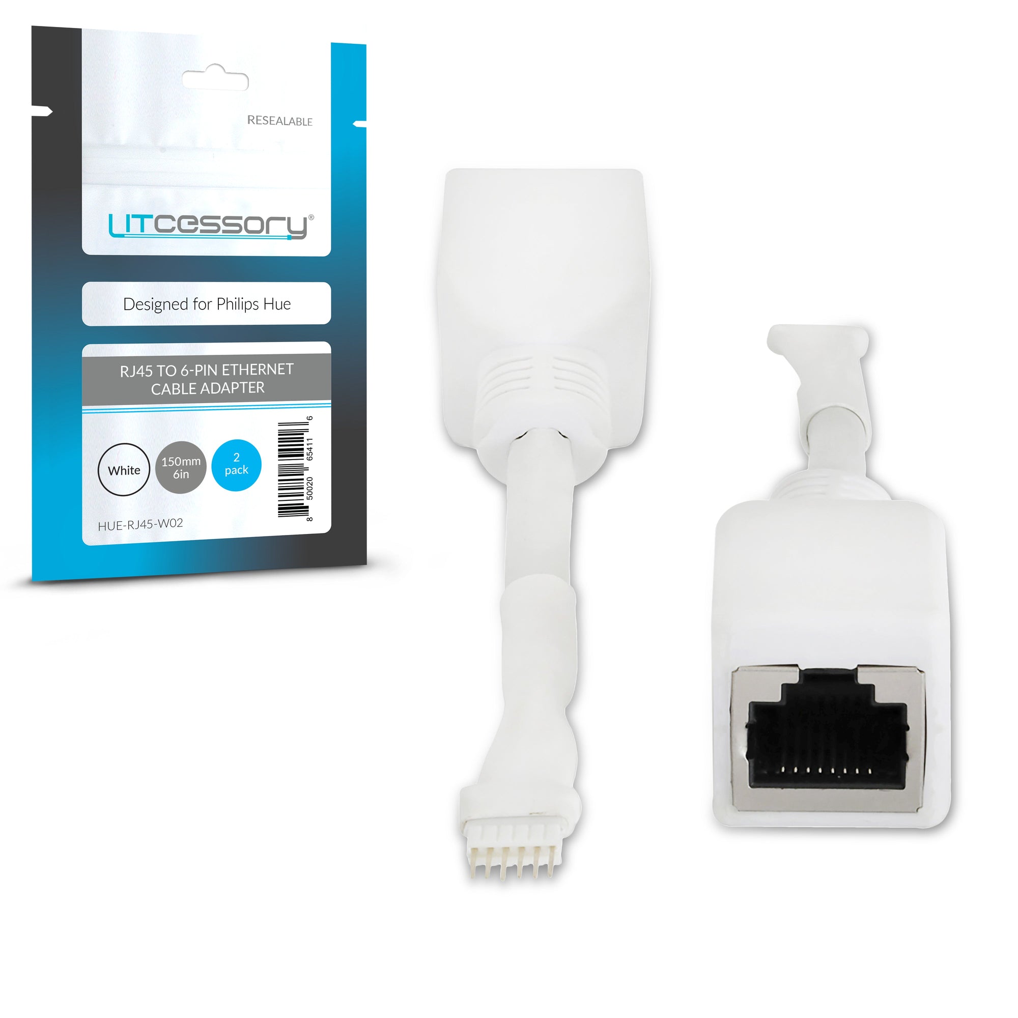 RJ45 to 6-Pin Ethernet Cable Adapter