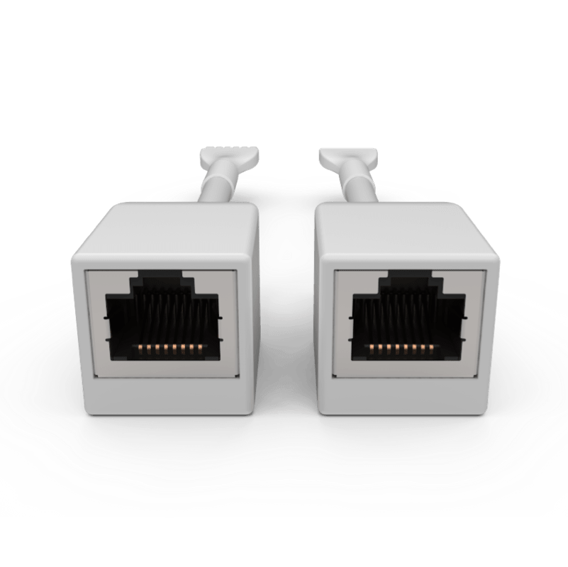 RJ45 to 6-Pin Ethernet Cable Adapter